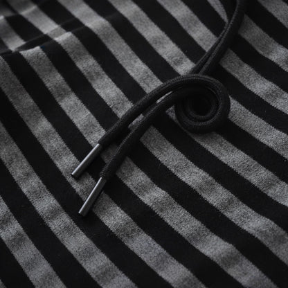 High-waisted flared pants for women with striped design Chic und Stil