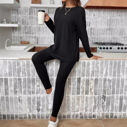 Dames Pull à manches longues en tricot avec structure côtelée Chic und Stil