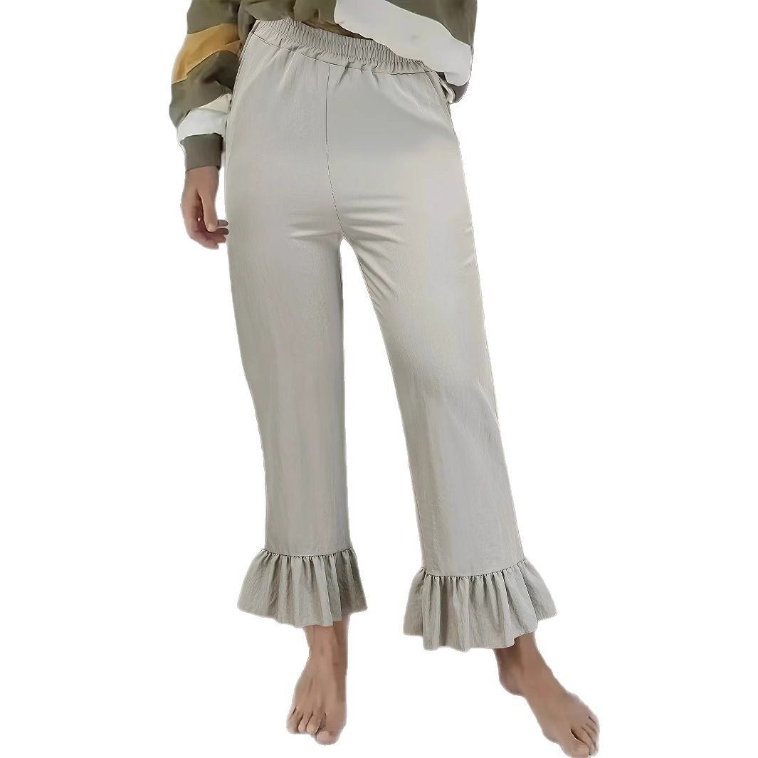 Elegant palazzo pants for women with ruffle finishes Chic and Style