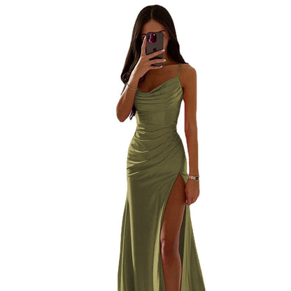 Robe de soirée glamour pour femmes avec fente latérale et effets de drapés raffinés Chic und Stil