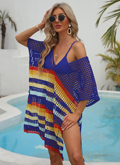 Tunique de plage en tricot ouverte légère et élégante Chic und Stil