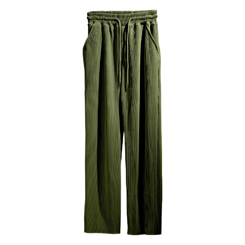 Chic and Style Casual Pleated Pants for Women with Elastic Waistband