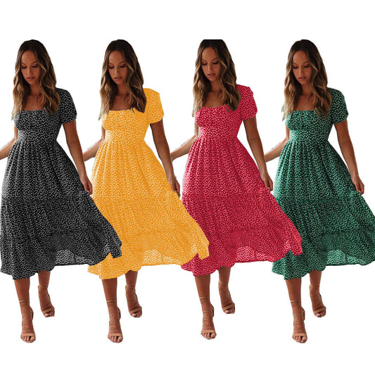 Robe midi à fleurs superposées pour femmes Chic und Stil