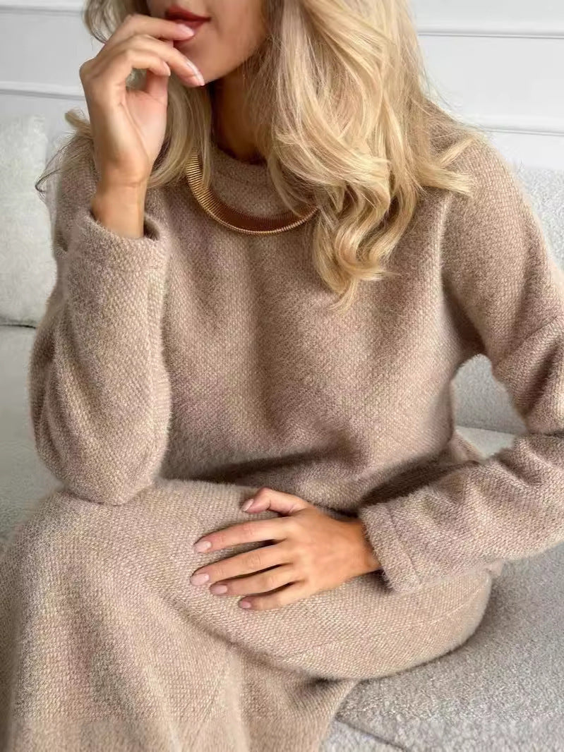 Dames Ensemble en Tricot Douillet à Coupe Larges Chic und Stil
