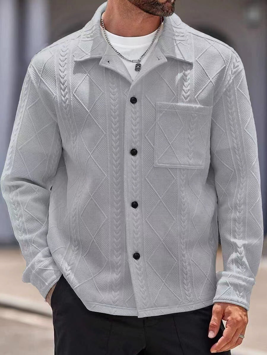 Chemise en tricot pour hommes au design moderne et au tissu texturé Chic und Stil