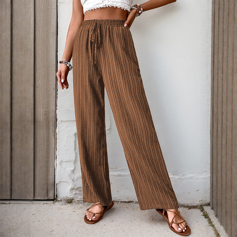 Relaxed Palazzo Pants for Women with Elastic Waist and Side Pockets Chic and Style