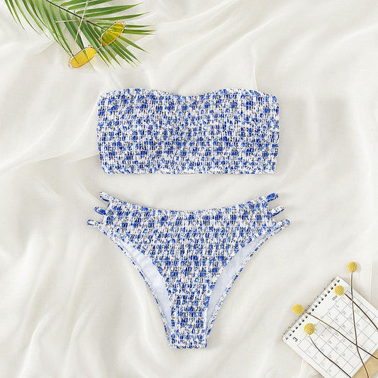 Strapless bikini set for women with Chic Smock and Style