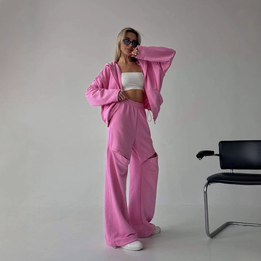 Dames Ensemble Relaxed-Fit Sportif avec des Découpes Tendance Chic und Stil