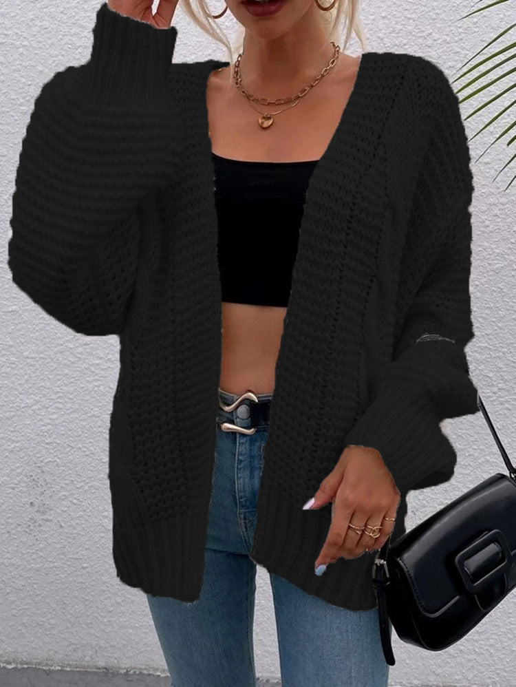 Dames gilet en tricot à manches longues avec coupe décontractée et grandes poches Chic und Stil