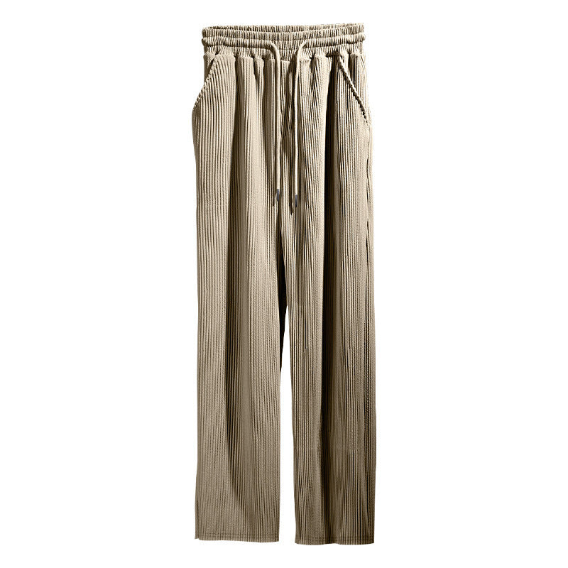 Chic and Style Casual Pleated Pants for Women with Elastic Waistband