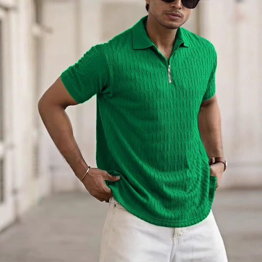 Hommes Polo en Structure Chic und Stil