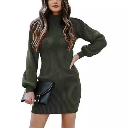 Robe en tricot pour femmes au design côtelé moderne Chic und Stil