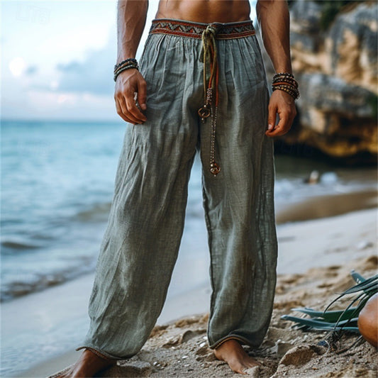 Casual beach pants for men with elastic waistband and high-quality material Chic and Style