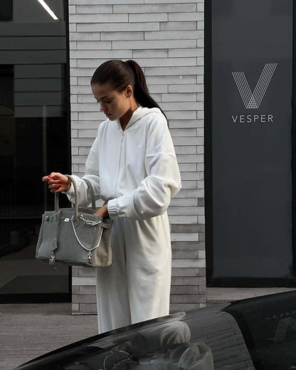 Dames Combinaison en polaire confortable avec poches pratiques Chic und Stil