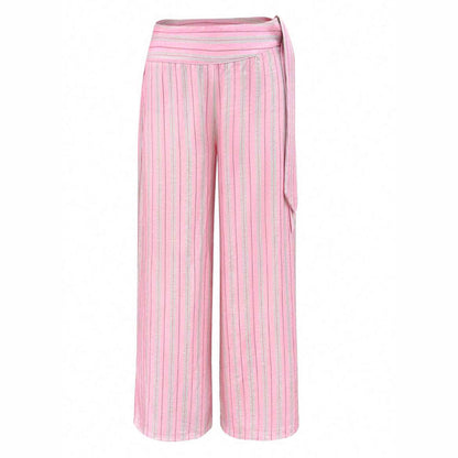Ladies Elegant and Casual Palazzo Pants with Side Tie Belt Chic and Style