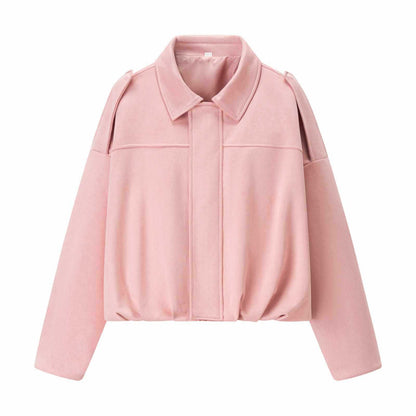 Damen Übergangsjacke mit voluminösen Ärmeln und eleganter Kapuze Chic und Stil