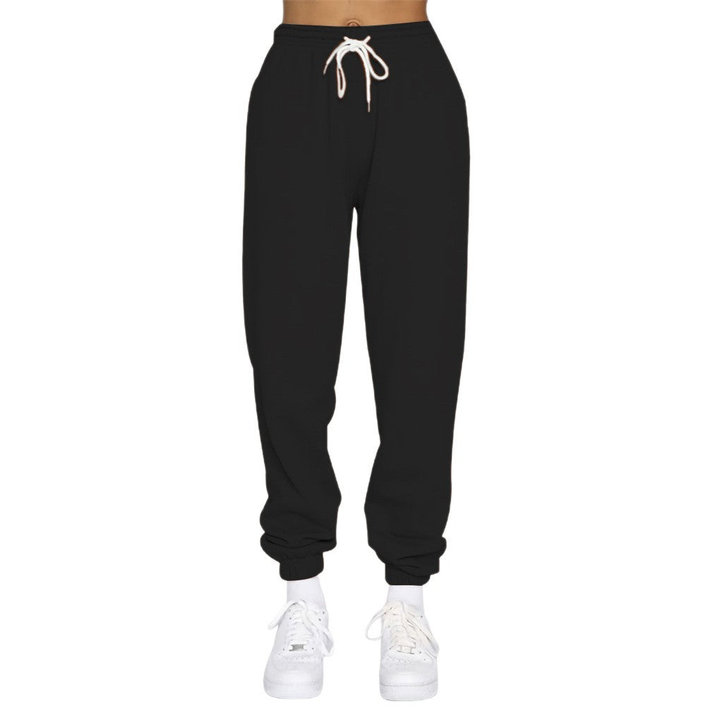 Casual women's sweatpants with high waist and drawstring Chic and Style