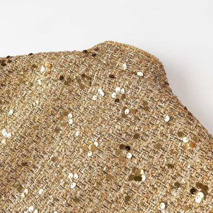 Functional jacket for women with sparkling Lurex and practical pockets Chic and Style