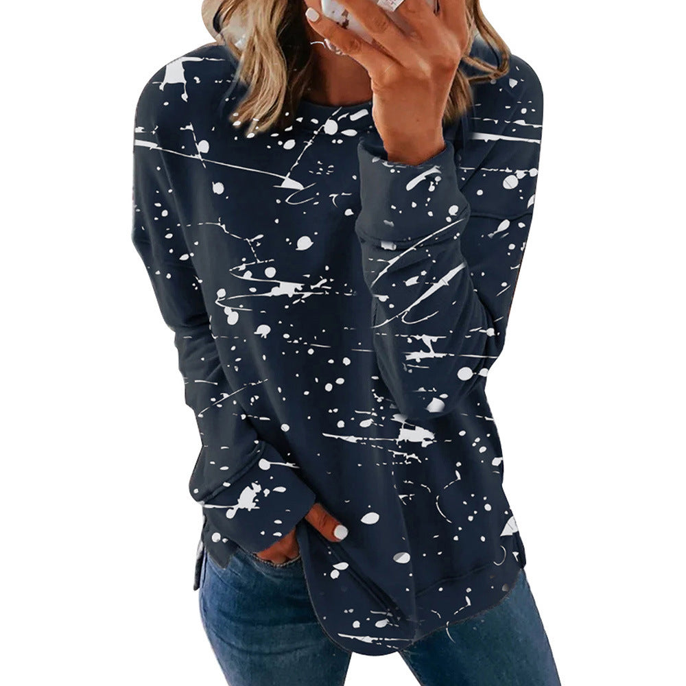 Pull créatif pour femmes avec design de tache de couleur Chic und Stil