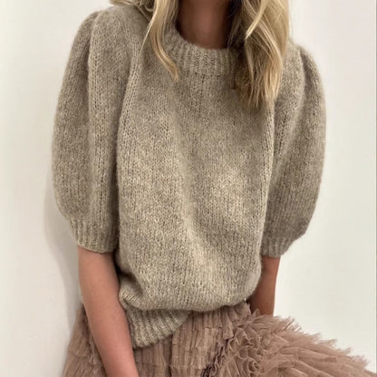 Pull femme avec manches bouffantes et tricot doux Chic und Stil