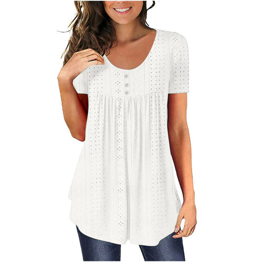 Chic and Stylish Women's Eyelet Tunic