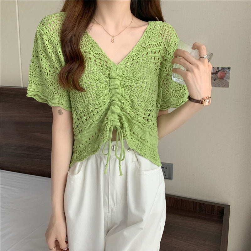 Femme pull tricot avec fronces décoratives Chic und Stil