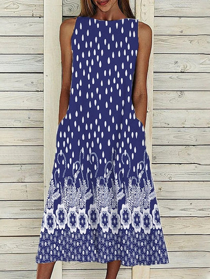 Robe maxi femme avec imprimé floral et poches pratiques Chic und Stil