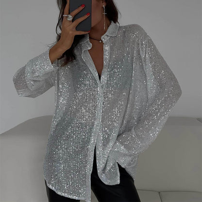 Women glittering blouse glamorous Chic and Style