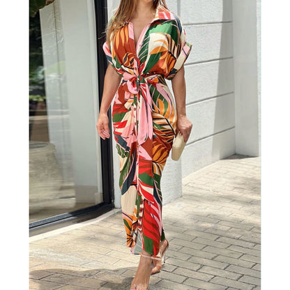 Robe Maxi Cover-Up Tropicale Femme Chic und Stil
