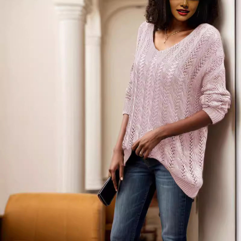 Pull en tricot pour femmes avec une optique de crochet aérée et une coupe ample Chic und Still