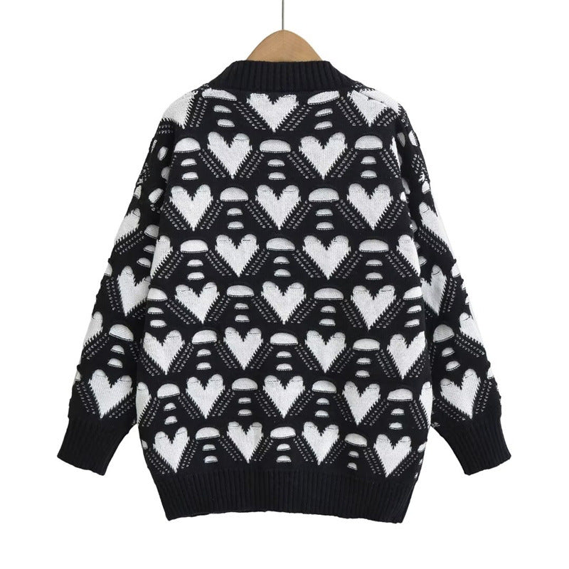 Dames gilet avec motif de coeurs Chic und Stil