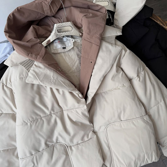 Dames doudoune avec grande capuche et coupe moderne Chic und Stil