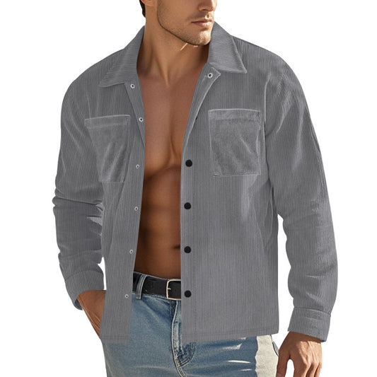Veste en corduroy pour hommes avec poches poitrine pratiques et design structuré Chic und Stil