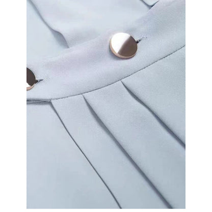 Robe chemise élégante pour femmes avec jupe plissée Chic und Stil