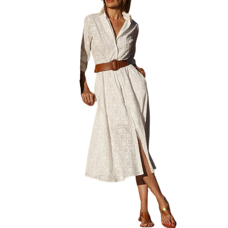 Robe chemise pour femmes au design moderne avec poches latérales pratiques Chic und Stil