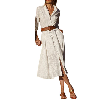 Robe chemise pour femmes au design moderne avec poches latérales pratiques Chic und Stil