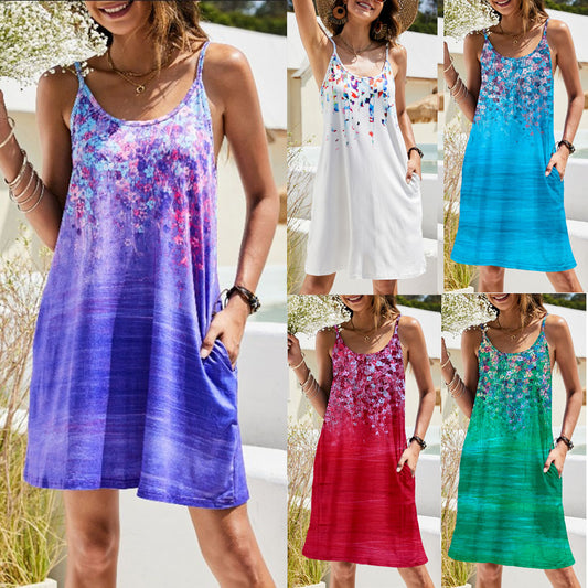 Robe d'été légère pour femmes avec imprimé floral et coupe confortable Chic und Stil