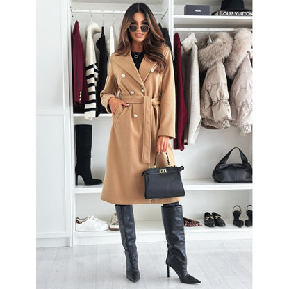 Dames Double-bouton Ceinture Survêtement Chic und Stil