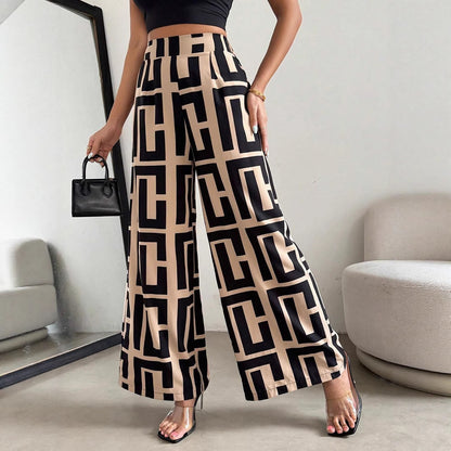 Chic und Stil graphic pattern palazzo pants for women
