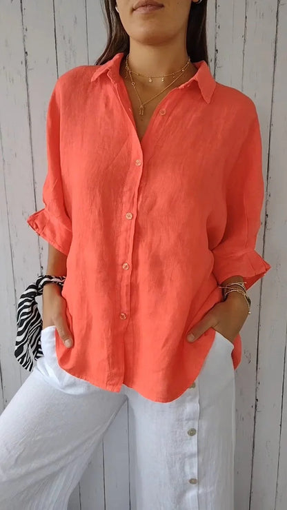 Blouse en lin légère pour femmes avec coupe décontractée Chic und Stil