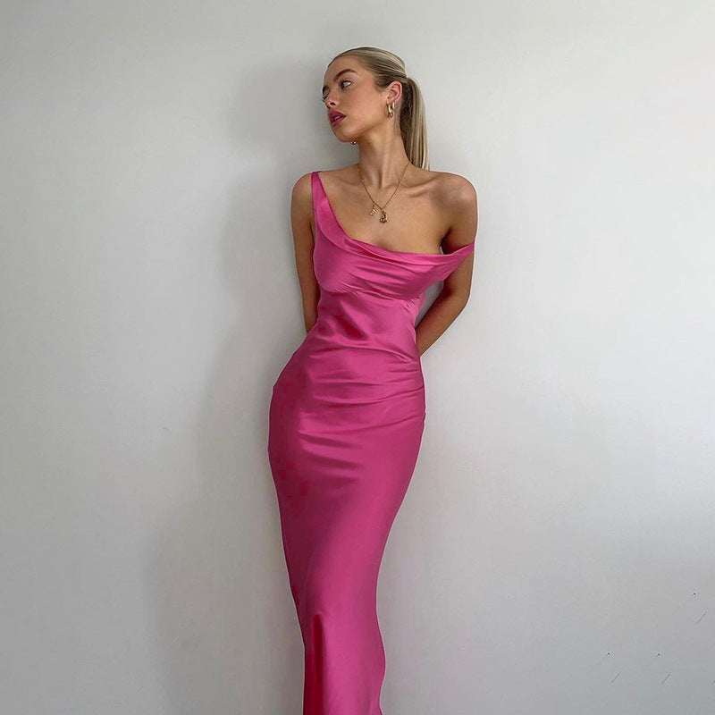 Dames Élégant Robe Maxi Off-Shoulder Chic und Stil