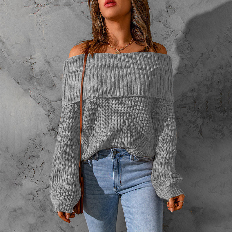 Dames Pull en Tricot Off-Shoulder Chic und Stil