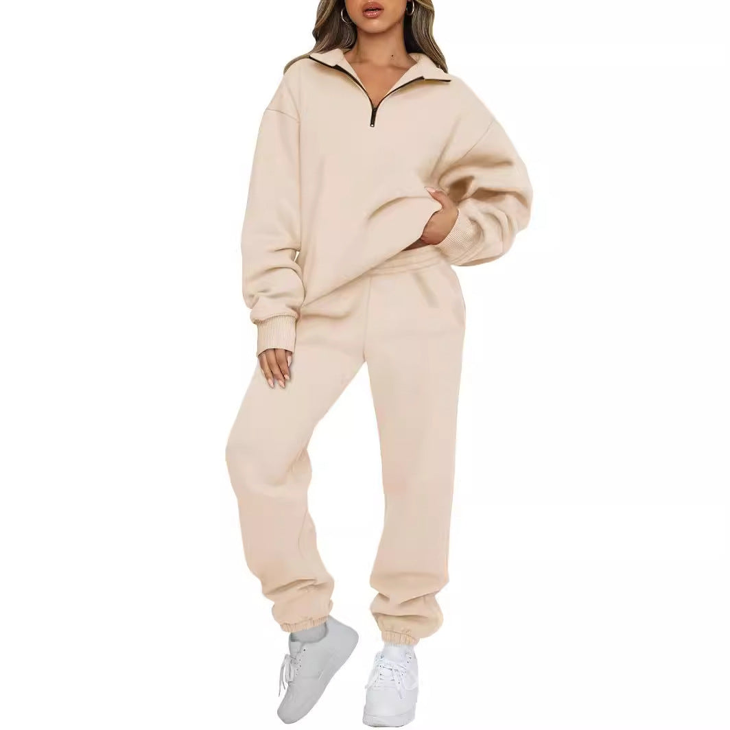 Women Zip Hoodie Set and Chic Jogging Pants