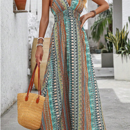 Femme Bohemian Chic Maxi Robe Chic und Stil