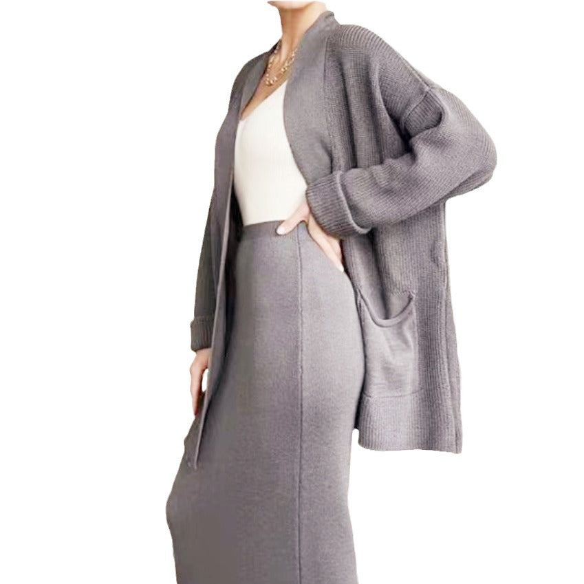 Dames Ensemble en tricot élégant avec fentes au dos et coupe décontractée Chic und Stil