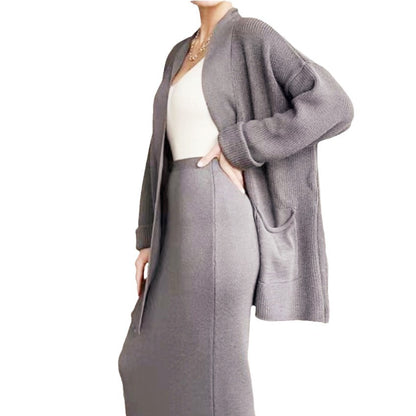 Dames Ensemble en tricot élégant avec fentes au dos et coupe décontractée Chic und Stil