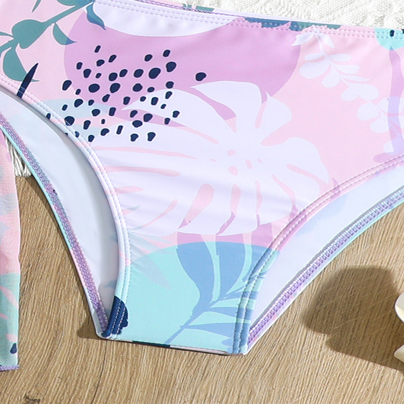 Dames Ensemble de Maillot de Bain Tropical à Trois Pièces Chic und Stil