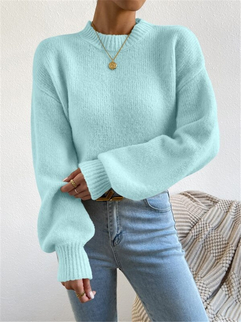 Pull en tricot ample pour femmes avec col montant et design texturé Chic und Stil