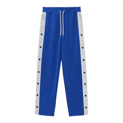 Chic and Stylish sporty leisure pants for men with snap buttons and side panels