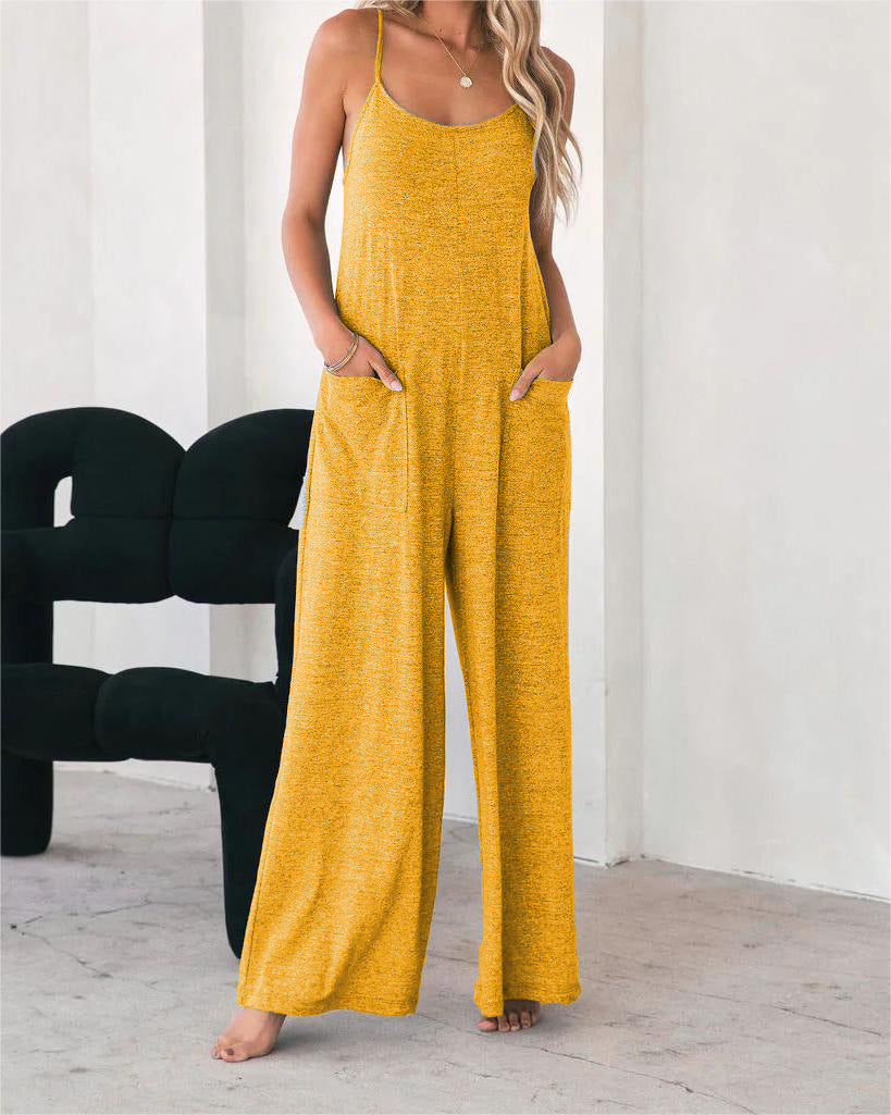 Dames Combinaison décontractée avec jambe large et poches pratiques Chic und Stil